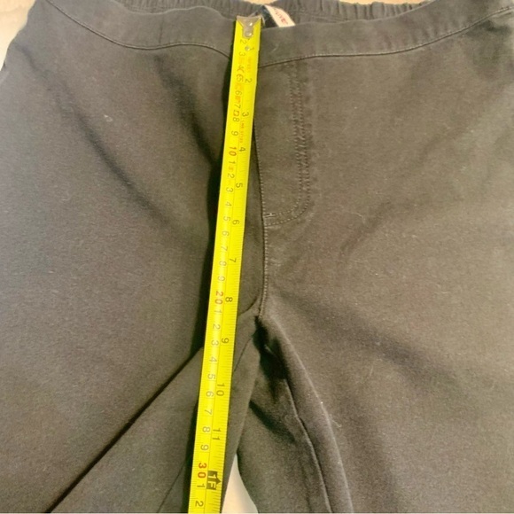 Isaac Mizrahi Live! Pants Sz 8 Black Cotton Rayon Spandex Ankle Length Side Slit - Picture 11 of 12